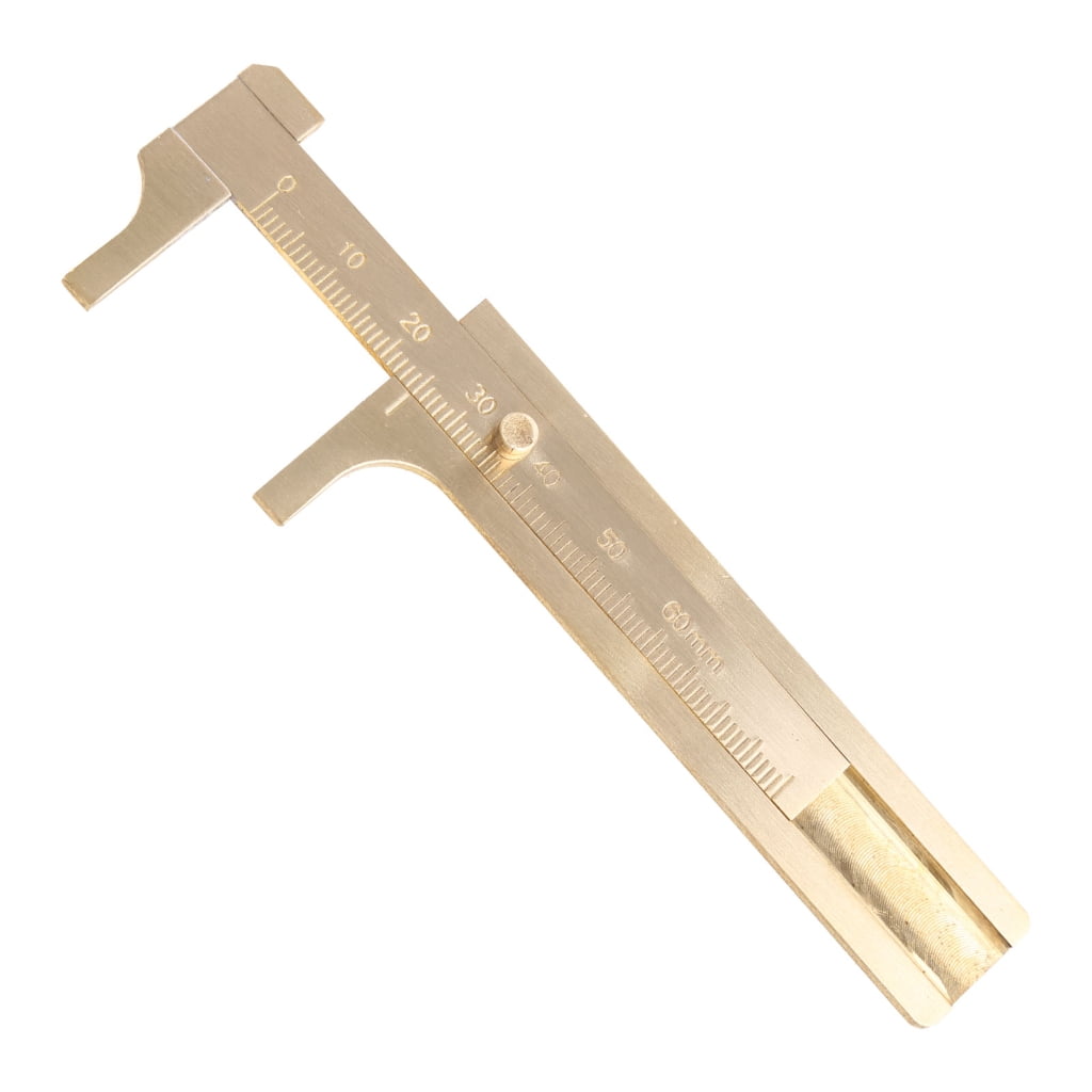 80mm Scale Ruler Osdhezcn Sliding Gauge Caliper 0-80mm Single Scale Brass Ruler for ...