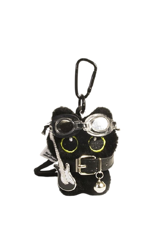 Soft Plush Cat Key Rings Charming Black Cat Plush Keychain with Soft Touch for Bags Keys Purses Backpacks