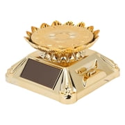 Osdhezcn Solar Powered Jewelry Turntable 360 Rotating Display Tray LED Light Efficient