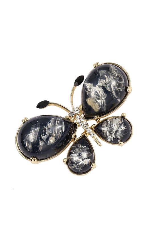 Sparkling Rhinestones Insect Lapel Pin For Women Elegant Cartoon Butterfly Dress Jewelry Accessories for Parties Dates
