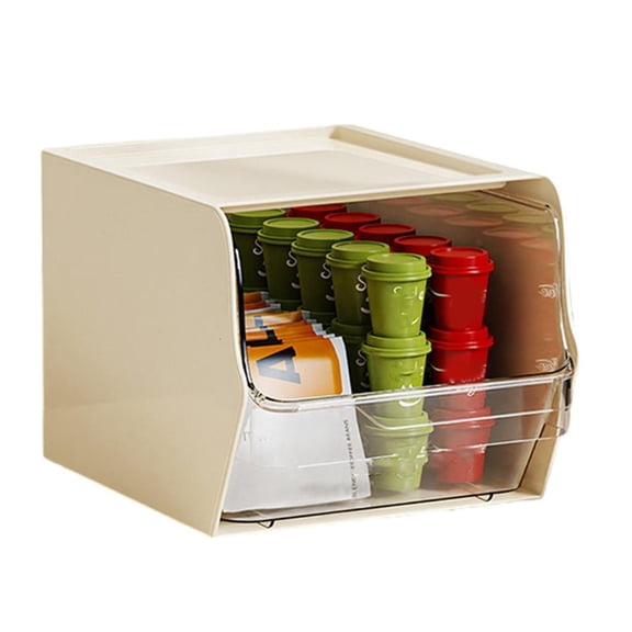 Osdhezcn Stackable Teabag Shelf With Slanted Opening Wall Mountable Storage Box