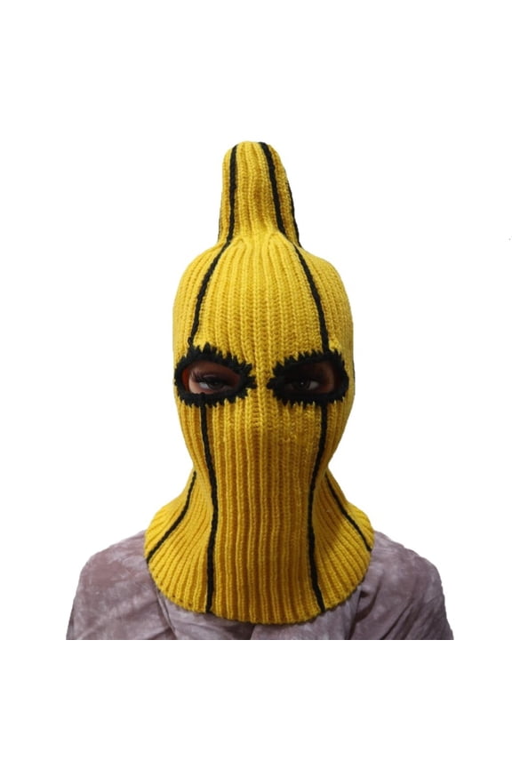 Stretchy Acrylic Banana Shaped Balaclava Mask Comfortable Full Face Coverage For Cold Weather Outdoors Unisex