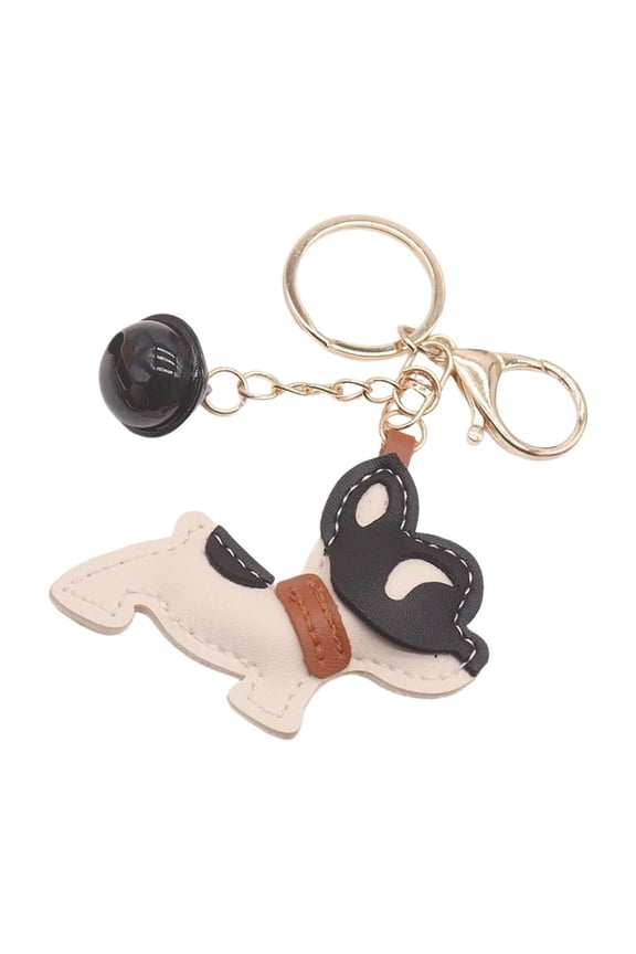 Sturdy Multiple Tiers Dog Pattern Key Holder Soft PU Construction Ergonomic Designs for Travel and Commuting