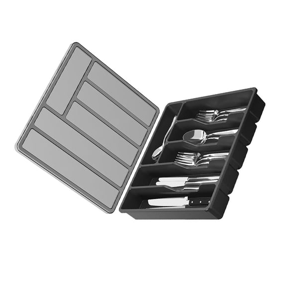 Osdhezcn Sturdy Silverwares Drawer Organizer Kitchen Drawer Divider for Forks and Spoons