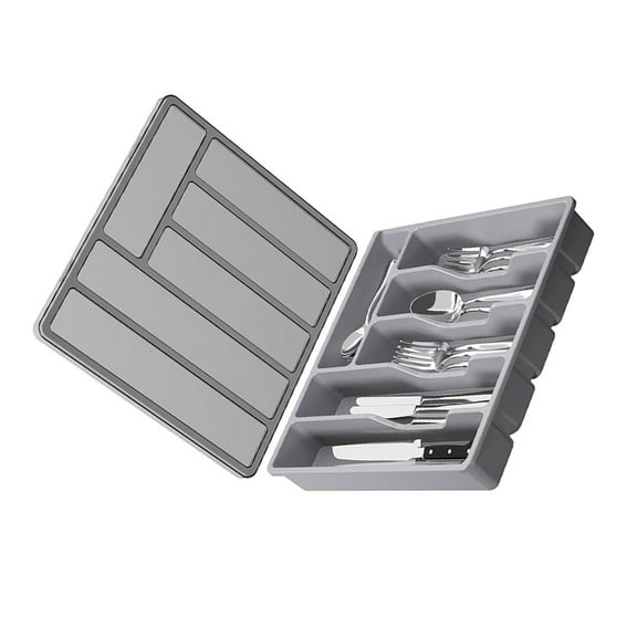 Osdhezcn Sturdy Silverwares Drawer Organizer Kitchen Drawer Divider for Forks and Spoons