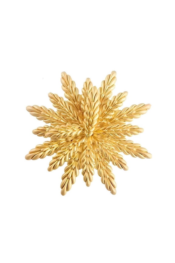 Stylish 3D Fringe Wheat Brooch Alloy Boutique Accessory Convenient for Suits Dresses and Coats Daily Use Casual Wear