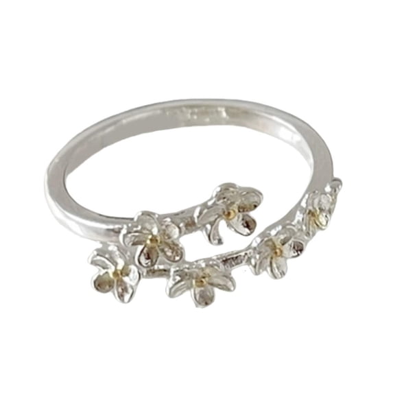 Osdhezcn Stylish Copper Rings With Intricate Irises Flower Detailing for Daily Wear