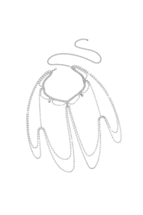 Stylish Shoulder Chain Rhinestones Body Jewelry For Women Night Out Party Attire