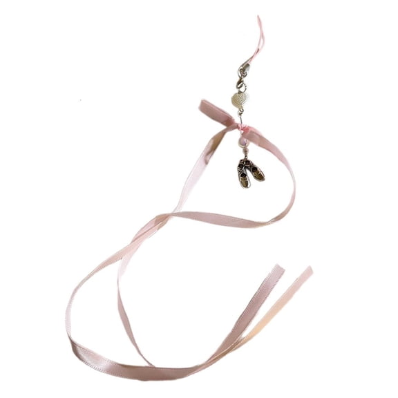 Osdhezcn Stylish Silk Bowknot Phone Anti-lost Lanyard Ballet Shoe Accessory Girls and Ballet Enthusiasts' Phone Chains Decoration
