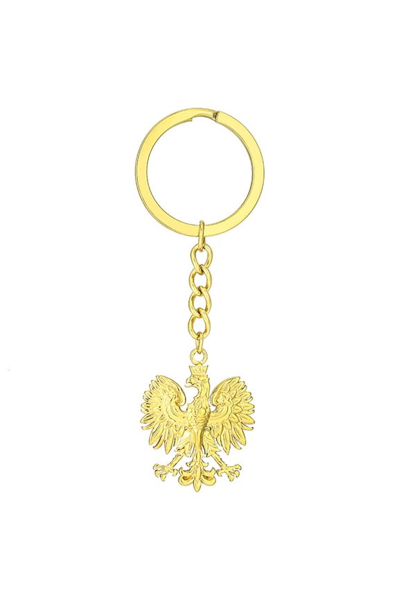 Titanium Steel Keyring Poland Symbol Eagle Pendant Keychain Car Key Chain Rings