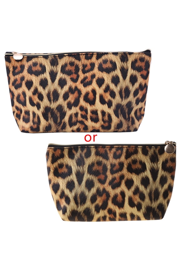Travel Cosmetic Bag Leopard Printed Pattern Makeup for Case Pouch Toiletry Organ