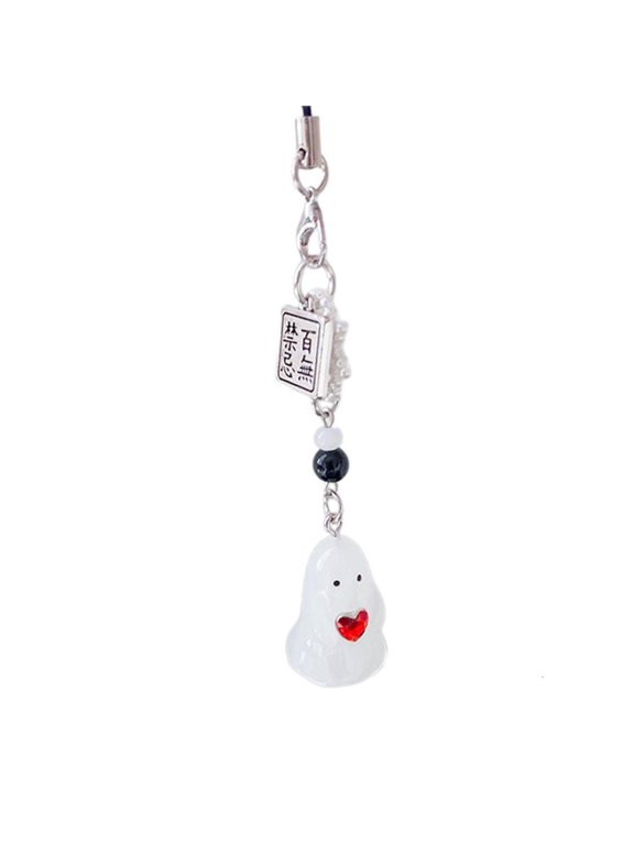 Trendy Resin Bead Pendant Versatile Card Book Chain Handmade Cute Spirit Pendant Halloween Themed Cell Phones Straps