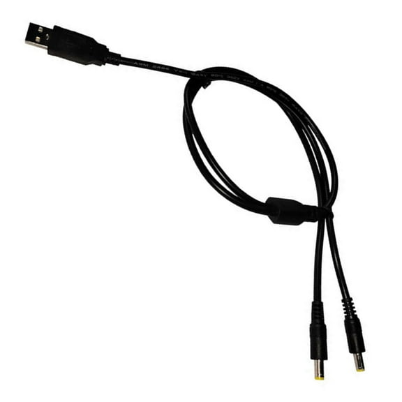Osdhezcn USB Male to 5.5x2.5mm Power Adapter Cable Extension Cable 5.5x2.5mm Male Plug