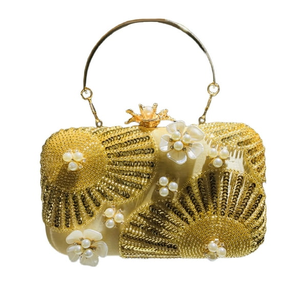 Osdhezcn Unique Clutch Purses for Women Sparkling Sequins Evening Bag with Detachable Metal Chain For A Sophisticated Look