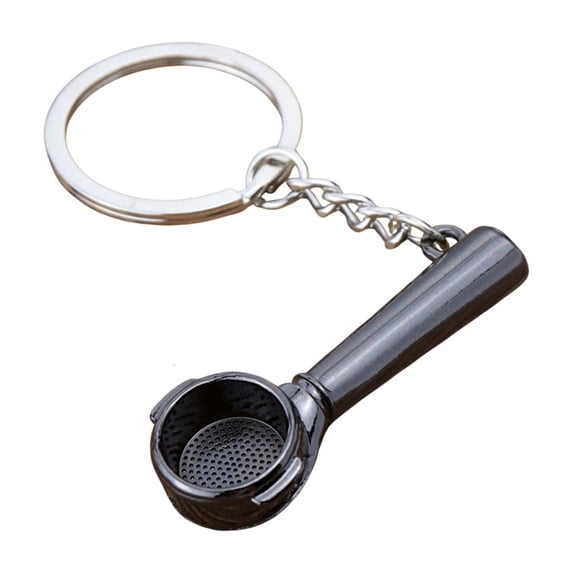 Osdhezcn Unique Coffee Machine Filter Handle Keychain Fashion Metal Key Ornament Bag Charm Present for Coffee Aficionados