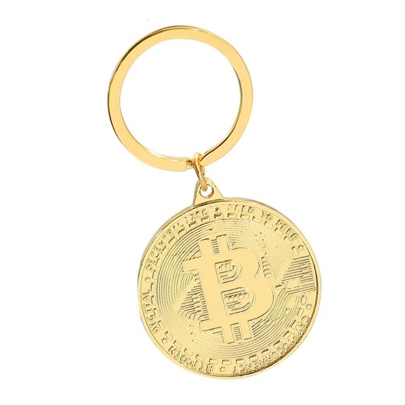 Osdhezcn Unique Crypto Themed Keyring With Bitcoins Symbol Decorative Metal Accessory Perfect For Digital Currency Fans