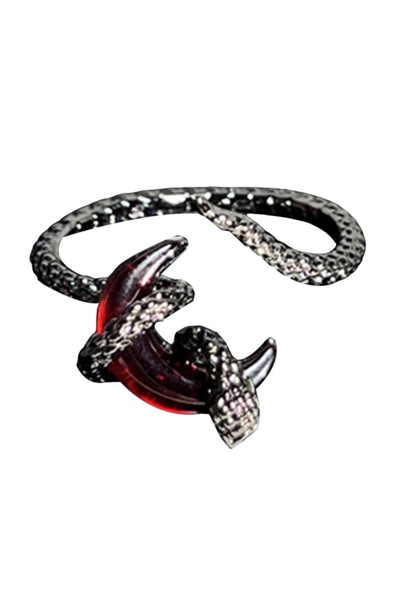 Unique Designs Open Rings Featuring Snake Wrap and Moon Accent for Individual Styles Daily Use Stylish Outfits