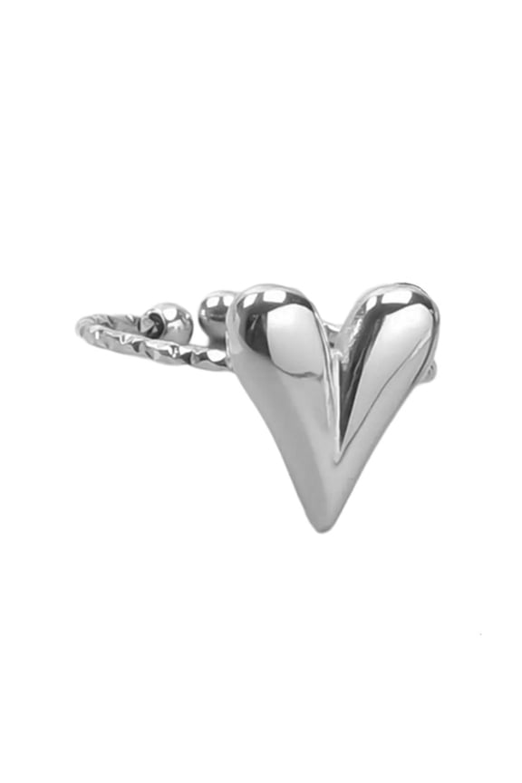 Unique Love Heart Rings Adjustable Finger Rings Couple Gift Wedding Party Decors