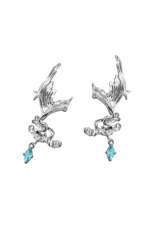 Unique Ocean Tail Ear Cuff Recycled Copper Ear Clip No Piercing Unisex Accessory