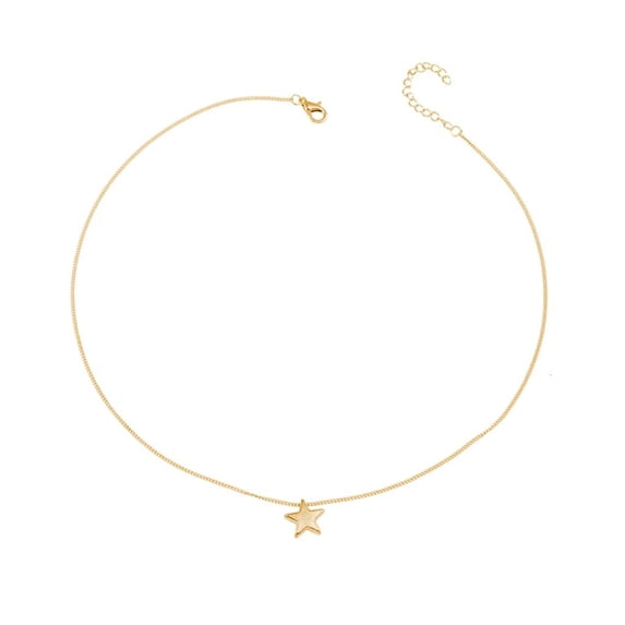 Osdhezcn Unique Y2k Star Pendant Necklace Cool Star Sweater Chain Fashion Hip Hop Jewelry Star Choker Necklace for Men Women