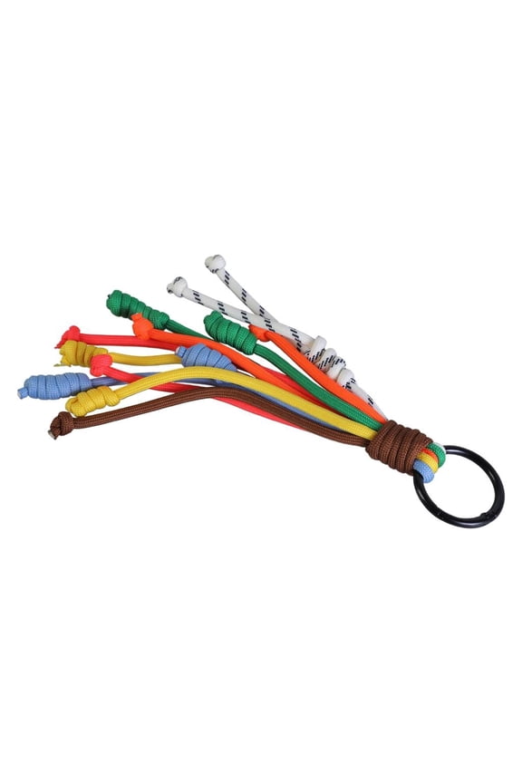 Vibrant Rainbow Colored Key Chain Eye Catching Rainbow Key Chain Portable Woven Key Accessory for Personal Use