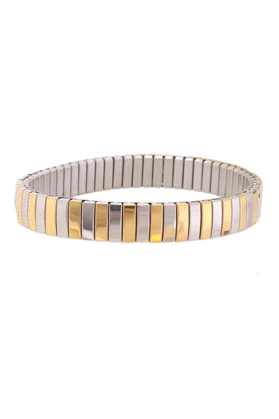 Waterproof Stainless Steel Elastic Bracelet Simple Designs Vintage Stretch Bangle