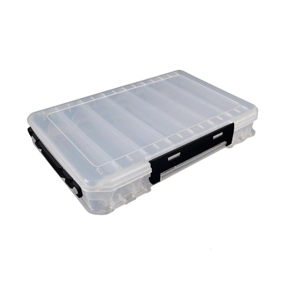 Osdhezcn Watertight Tackle Organizers Tackle Tool Box Double Sided Tackle Carrying Case, Large Clear Fishing Lures Storage Box