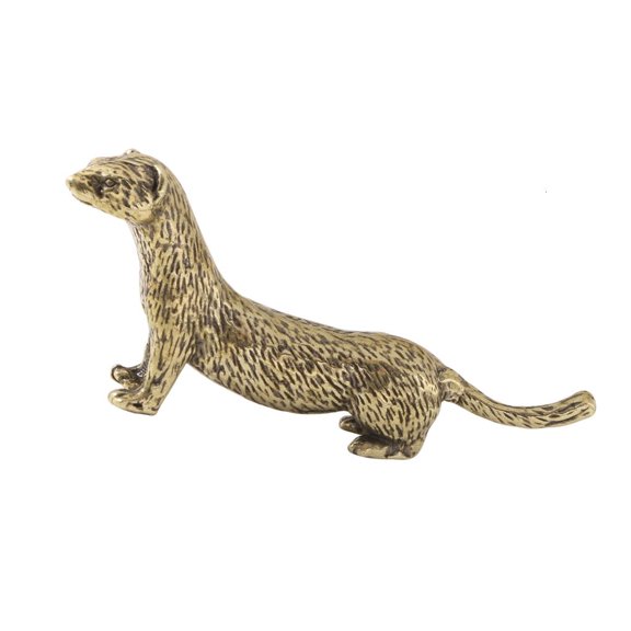 Osdhezcn Weasels Figurine Statues Metal Animal Statue Decorative Ornament for Home Decors