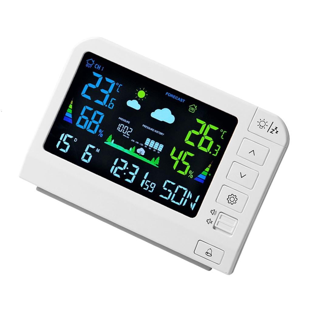 Osdhezcn Weather Stations Indoor Outdoor Thermometers Wireless with Digital Atomics Clock
