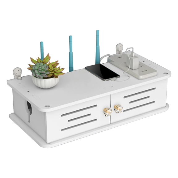 Osdhezcn Wifi Router Storage Box Cable Holder Wall Mounted Organizer Support Shelf