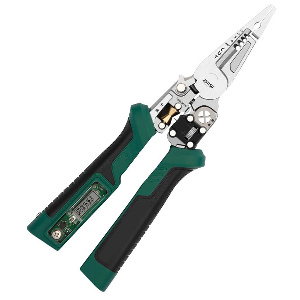 Osdhezcn Wire Stripper Tool Voltage Indicator Alarm Ergonomic Handle Carbon Steel for Electrical Maintenance
