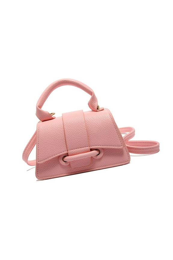 Women PU Leather Handbag with Top Handle Korean Styles Shoulder Bag Solid Color Crossbody Bag Small Square Bag for Work