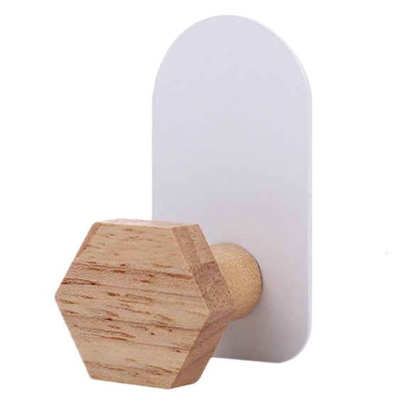 Osdhezcn Wood Wall Hook Hanger Wall Mounted Hook Heart Star Hexagon Flower Metal Hooks