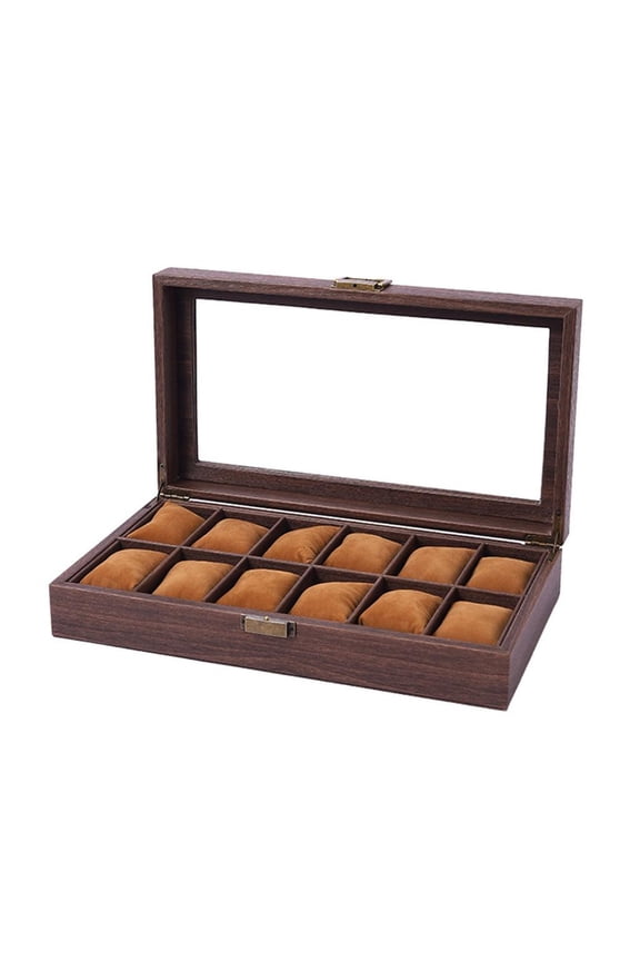 Wood Watch Storage Box Watch Display Holder Gift Box 2/3/6/10/12 Slot Watch Case