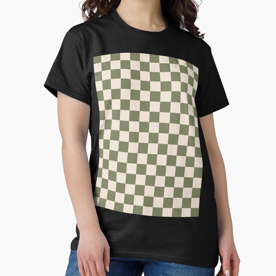 Osec Checkerboard Check Checkered Pattern In Olive Green And Beige Clic ...