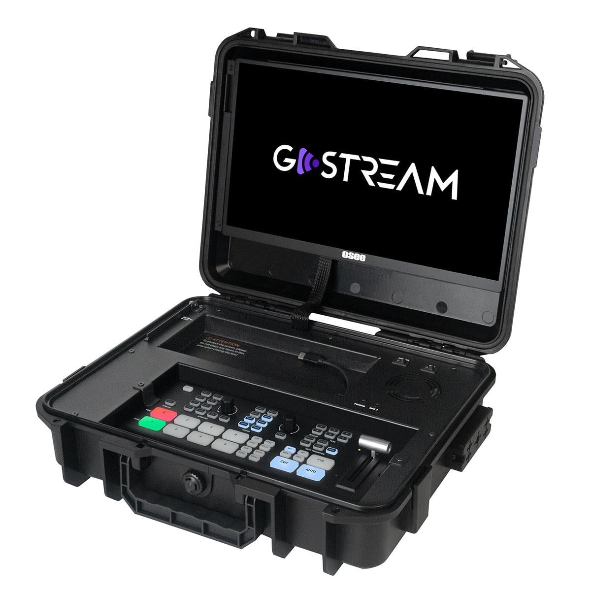 Osee GoStream Duet All-In-One Live Stream Video Mixer Switcher Kit with 14" Monitor and Case
