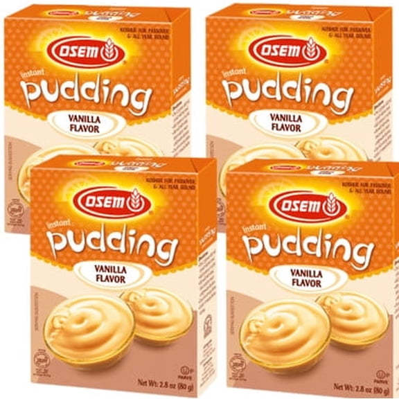 Osem Instant Vanilla Pudding Mix, Kosher for Passover, 2.8 oz (Pack of 4)