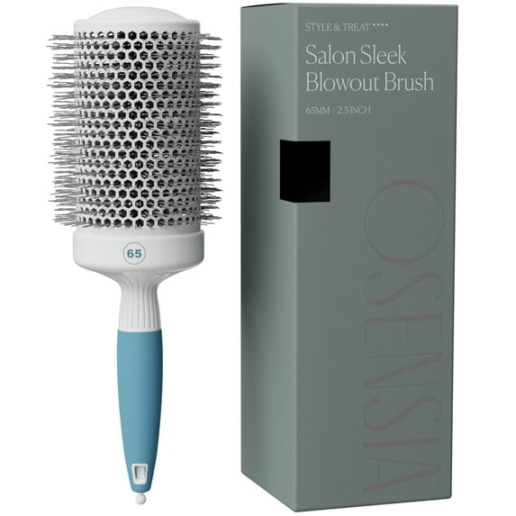 Osensia Blownout Extra Large Ceramic Ion Round Harir Dryer Brush for Blow Drying, 2.5 inch
