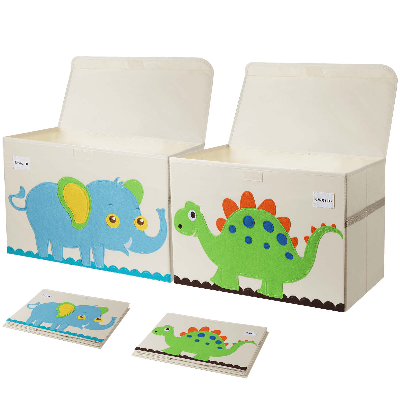 Oserlo 2PCS Toy Box for Girls and Boys, Kids Toy Box Storage Organizer