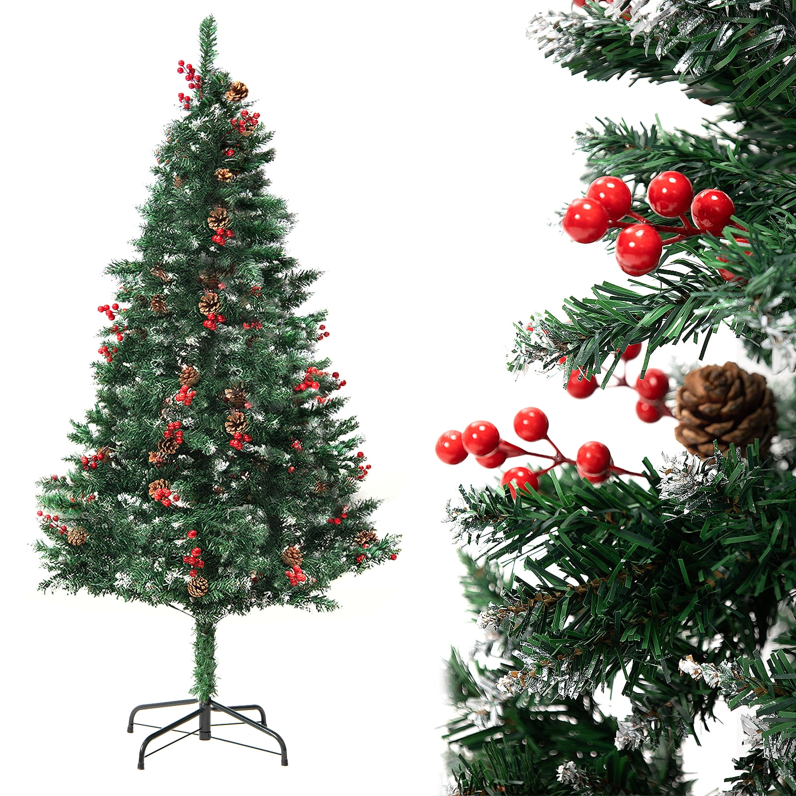 Oserlo 5 FT Artificial Christmas Tree, Xmas Pine Fir Trees, With 450 ...