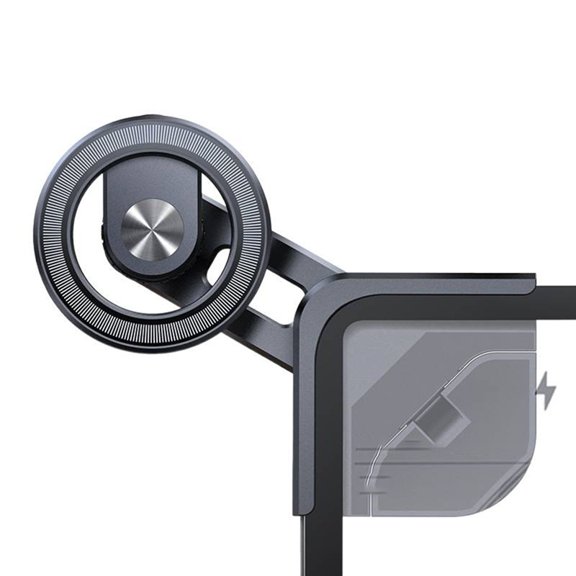 Osfvolr 1 Pc Magnetic Car Phone Holder Center Control Display Slide Rail Rotatable Dashboard Mount Stand for All Smartphone