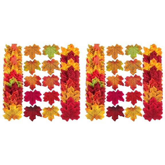 Osfvolr 1000Pc Artificial Silk Maple Leaves Autumn Leaves DIY Handmade Scrapbooking Autumn Fall Wedding Decor