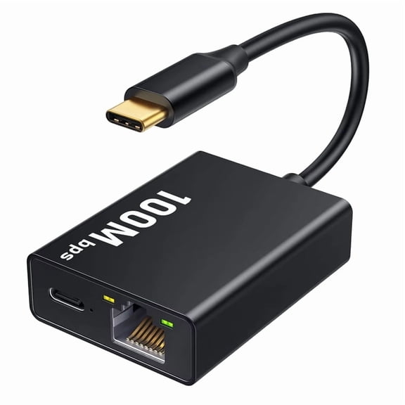 Osfvolr 100Mbps Ethernet Adapter, USB C to RJ45 Ethernet Adapter for TV HD/4K, PC Laptops, Tablets and More