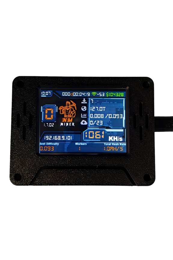 1060Kh/S  BTC Solo Miner Upgraded Bitcoin Crypto Miner 2.8 Inch Smart ScreenNerdMiner  Home BTC