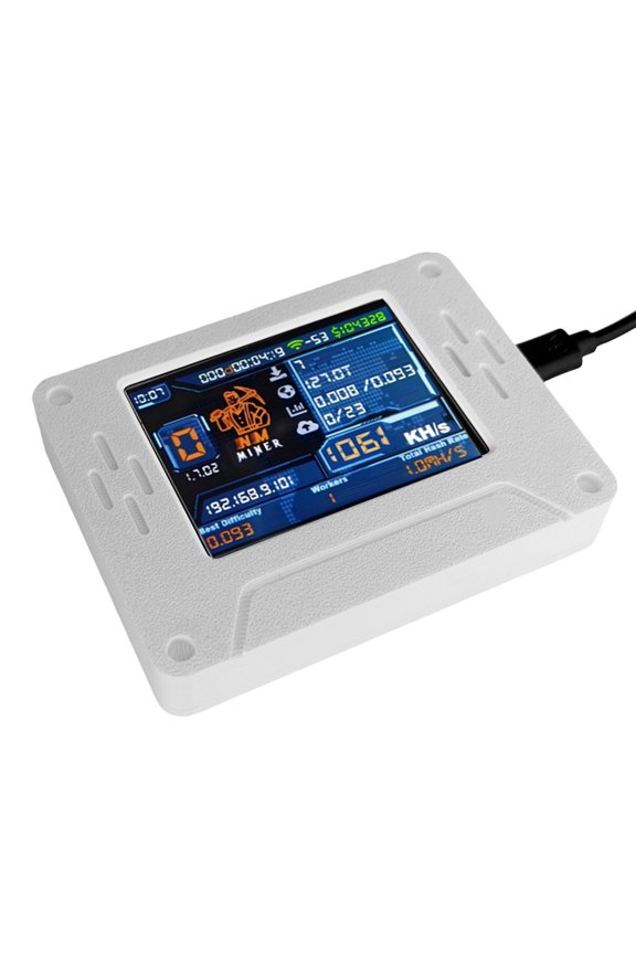 1060Kh/S BTC Solo Miner Upgraded Bitcoin Crypto Miner 2.8 Inch Smart Touch ScreenNerdMiner Home BTC