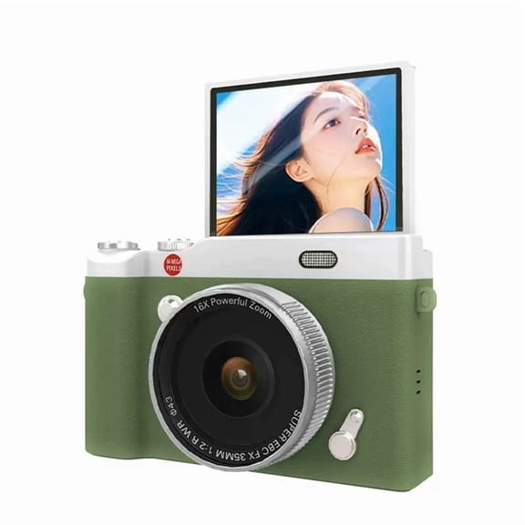 Osfvolr 1080P Compact Digital Camera Video Camcorder with 16x Zoom 2.4'' Screen Digital CCD Cameras for Beginner Photography B