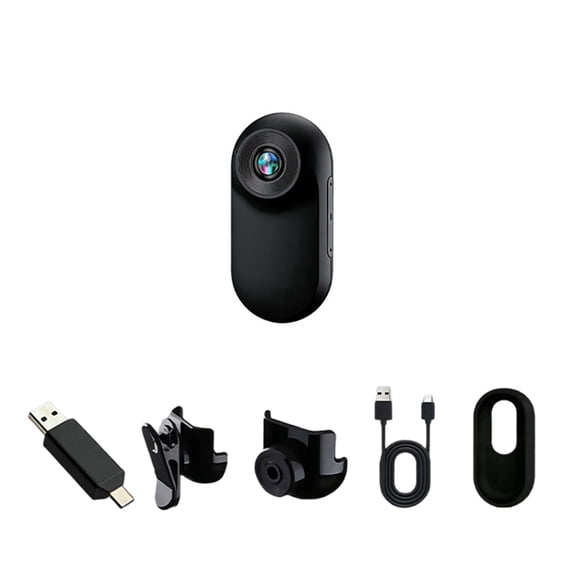 Osfvolr 1080P Thumb Action Camera Portable Outdoor Cycling Recorder Anti-Shake Magnetic Rotating Sports Camera A