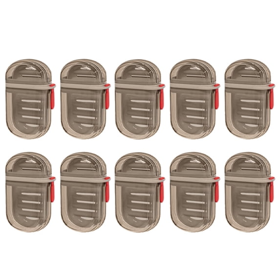 Osfvolr 10PCS Leakproof Soap Portable Travel Plastic Container Dish Drain Cover Compact Soap Holder Camping Toiletry Accessory