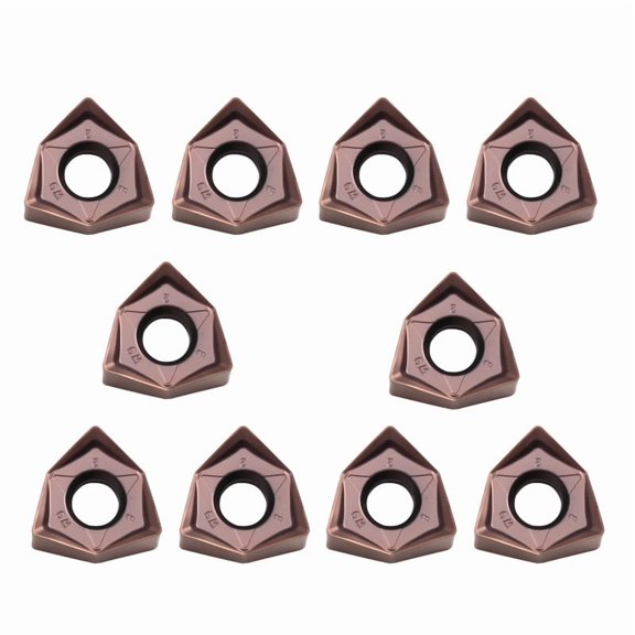 Osfvolr 10PCS WNMU080608EN- Carbide Inserts Double Sided Hexagonal Fast Feed WNMU 080608 Milling Cutter Inserts Roughing Tools