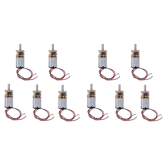 Osfvolr 10Pcs N20 Mini Micro-Metal Gear Motor with Gearwheel DC Motors 60RPM Slow Speed Full Metal Reducer Toy